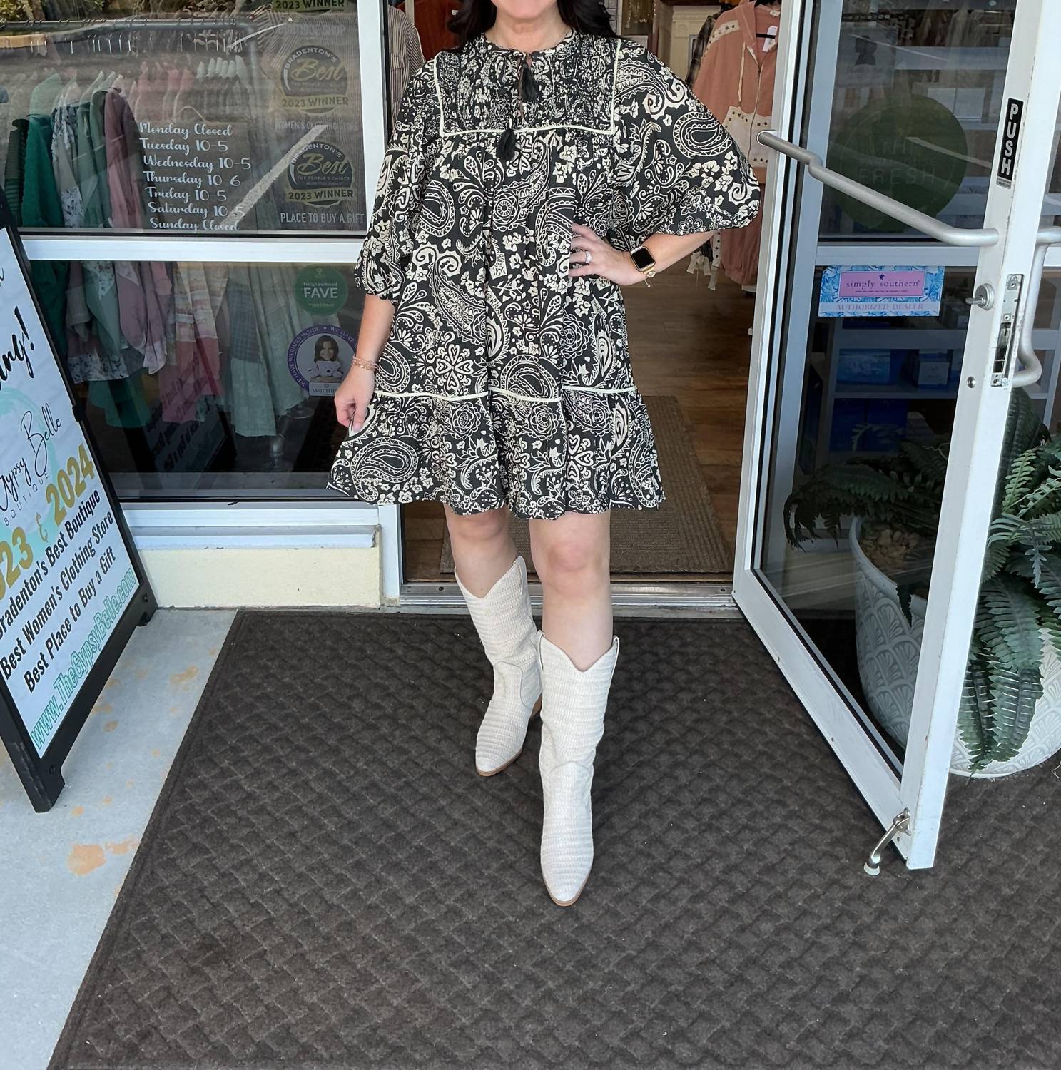 Umgee - Paisley Tiered Short Dress
