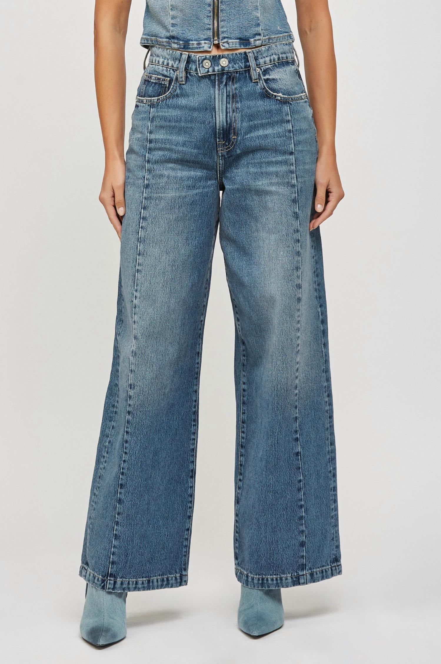 Hidden - Moto Wide Leg Jeans