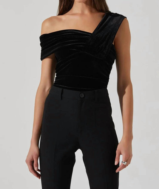 Astr - Holly Velvet Off The Shoulder Bodysuit