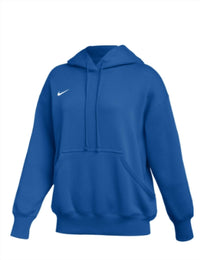 NIKE Women Phoenix Fleece Pullover Hoodie in game royal white - women's top