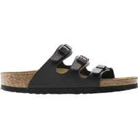 BIRKENSTOCK Women's Florida Soft Foot Bed Oiled Leather Sandals in black - women's sandal - alternate view