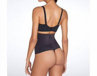 TC Fine Intimates Medium Control High-waist Thong Panty in black - women's intimate - alternate view