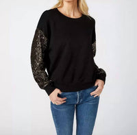 Karen Kane - Sosie Sequin Sleeve Long Sleeve Top