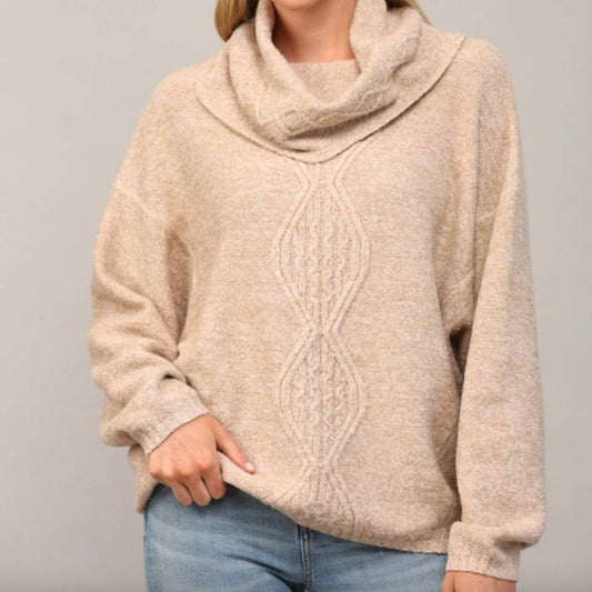 Fate By Lfd - Cowl Neck Marled Yarn Sweater