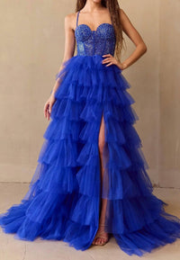 Amelia Couture - Ruffled Long Prom Ball Gown