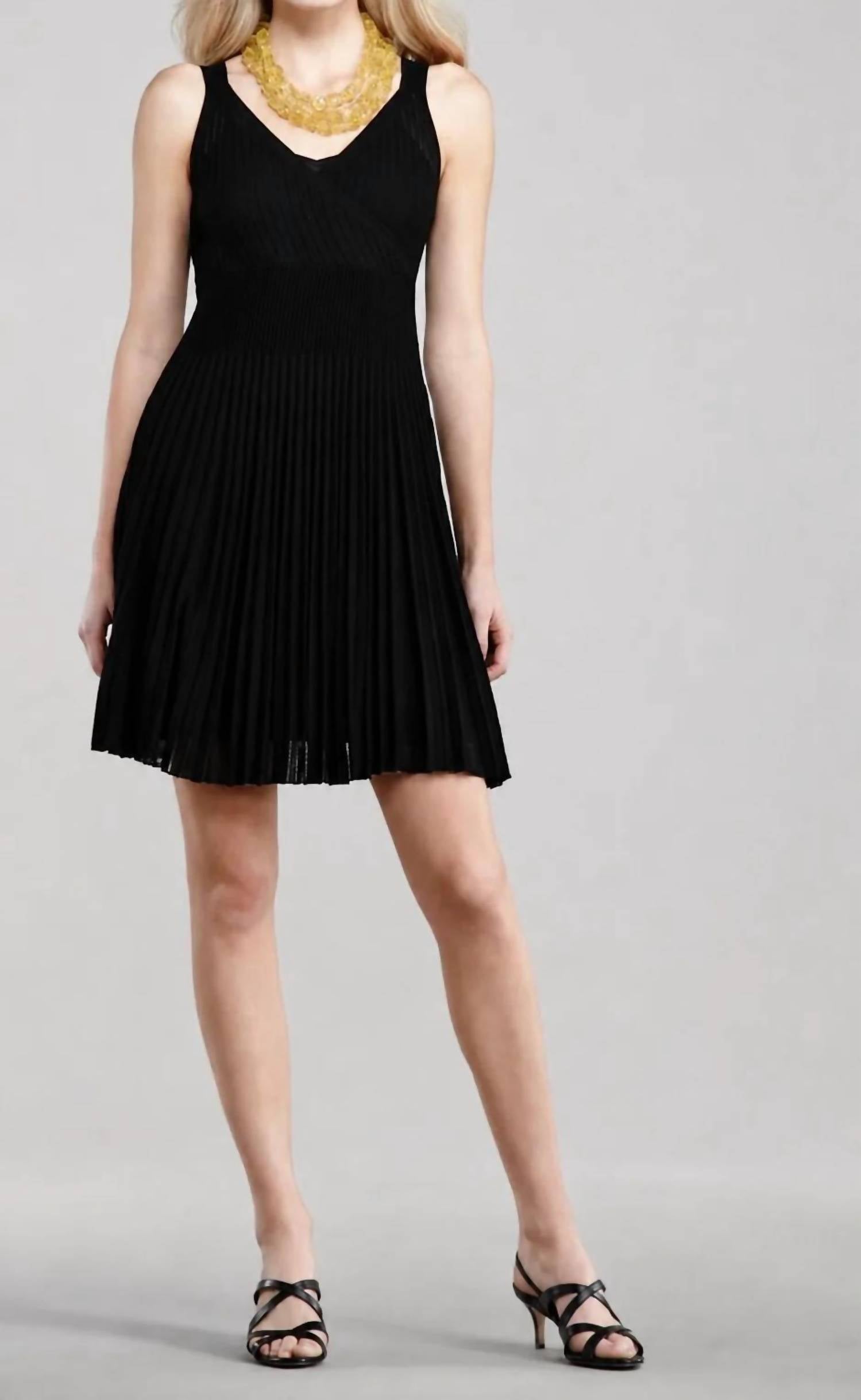 Eileen Fisher - Refined Viscose Pleated Surplice Dress