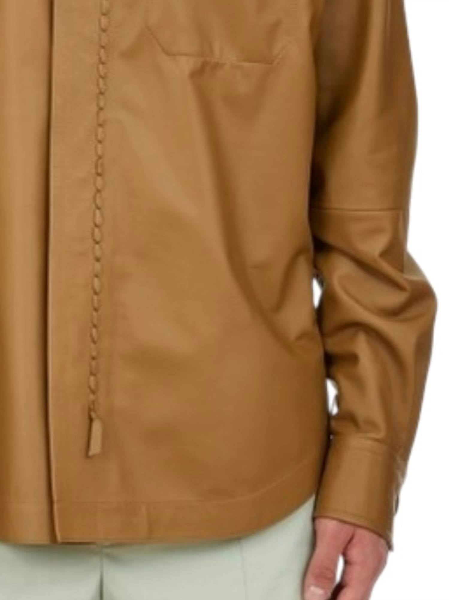 Salvatore Ferragamo - Napa Leather Shirt Jacket
