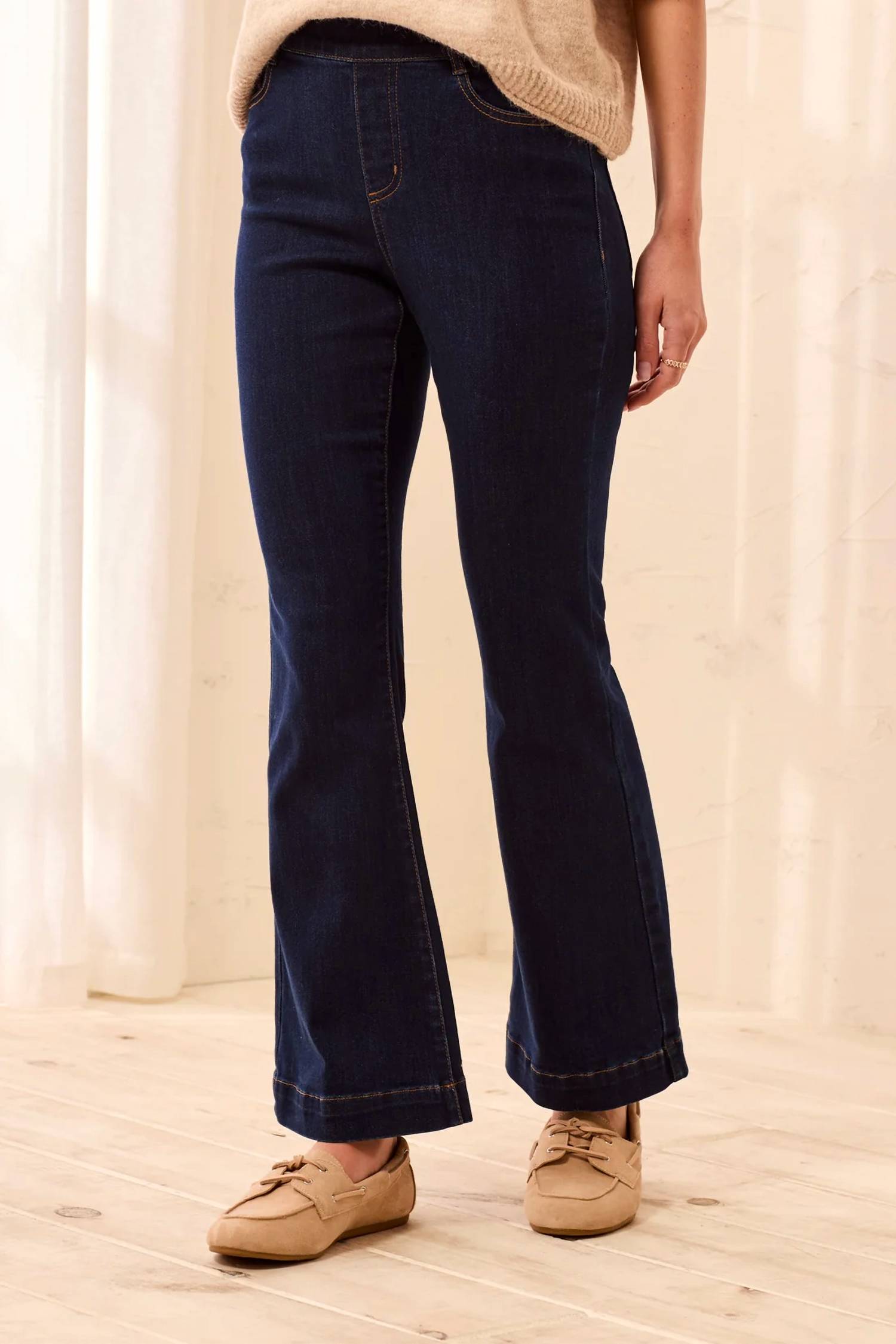 Tribal - Boundless Denim Audrey Pull On Flare Jeans