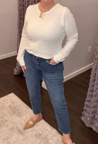DEAR JOHN DENIM Blaire Mid Rise Jeans in south bay - women's jeans - alternate view