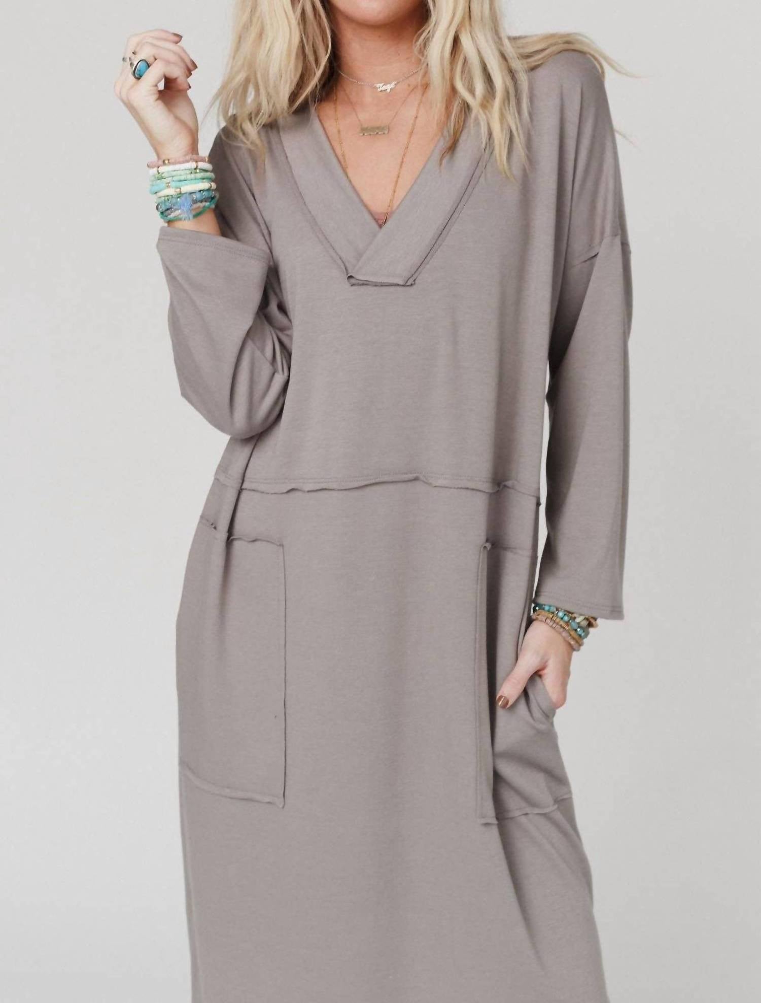 Three Bird Nest - Meadow Long Sleeve Slit Maxi Dress