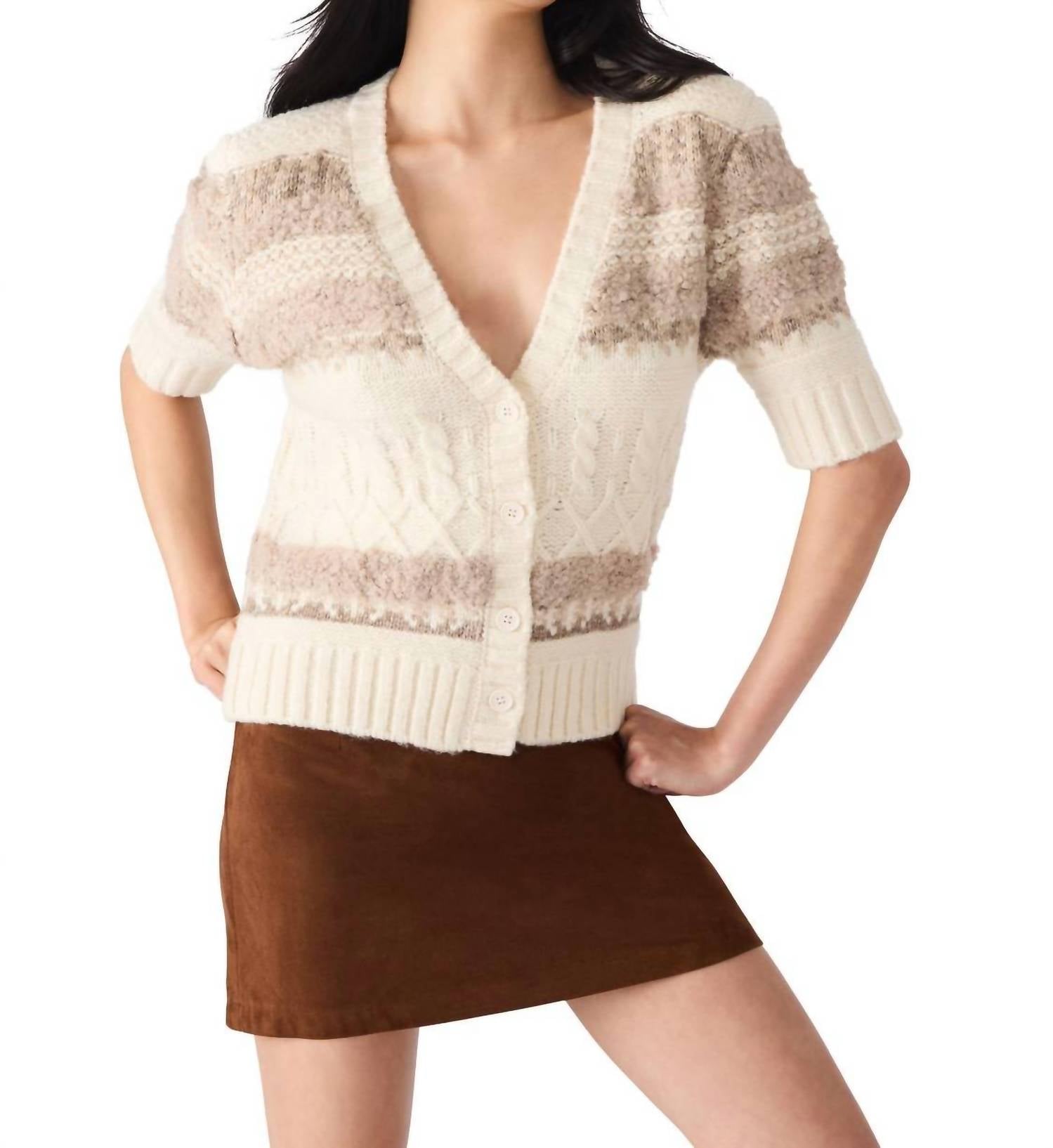 STEVE MADDEN Janae Cardigan Top in multi - women's cardigan