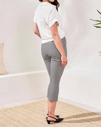 Tribal - Gingham Bengaline Capri Pant