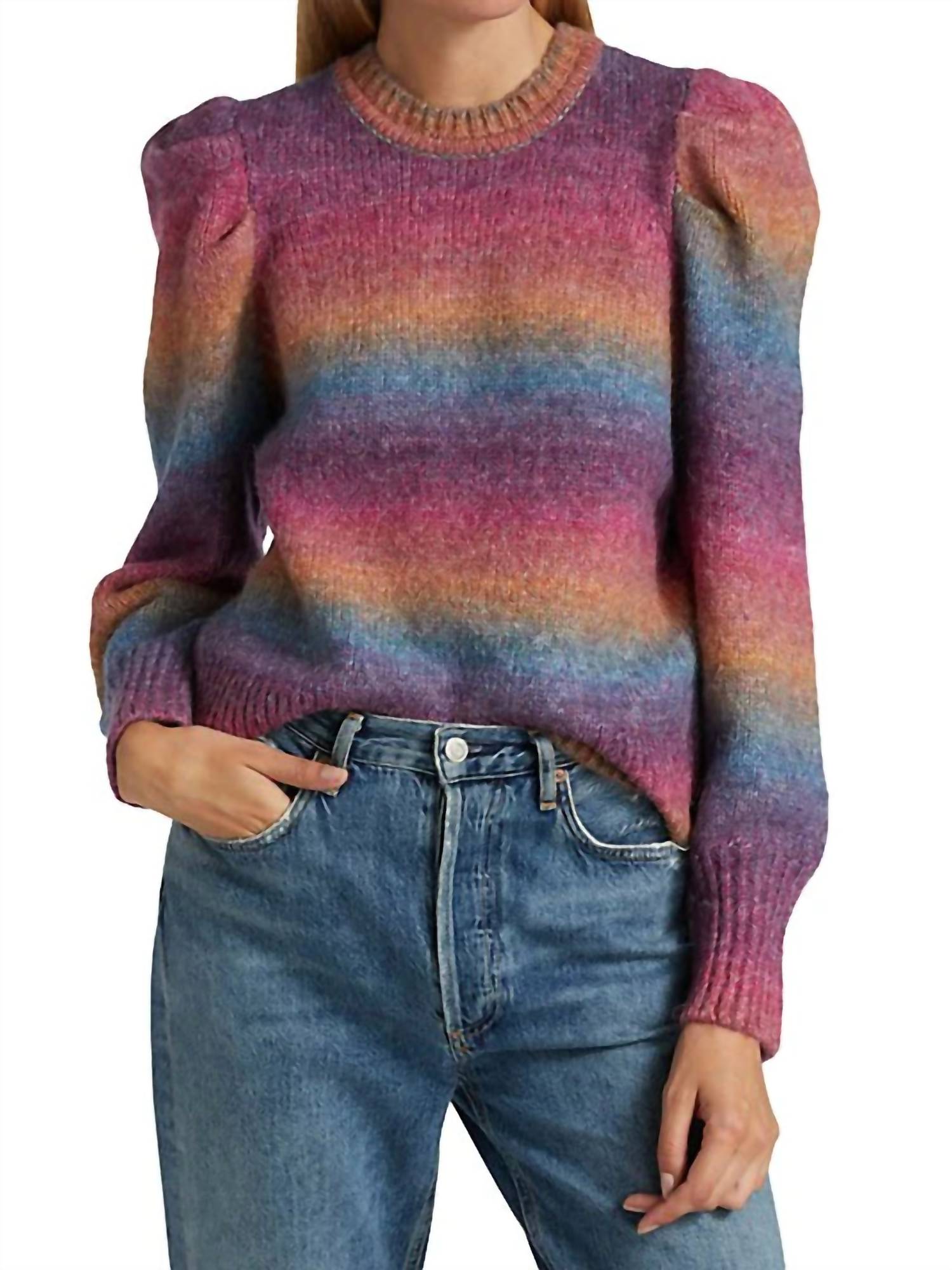Design History - Rainbow Puffed Sleeve Sweater