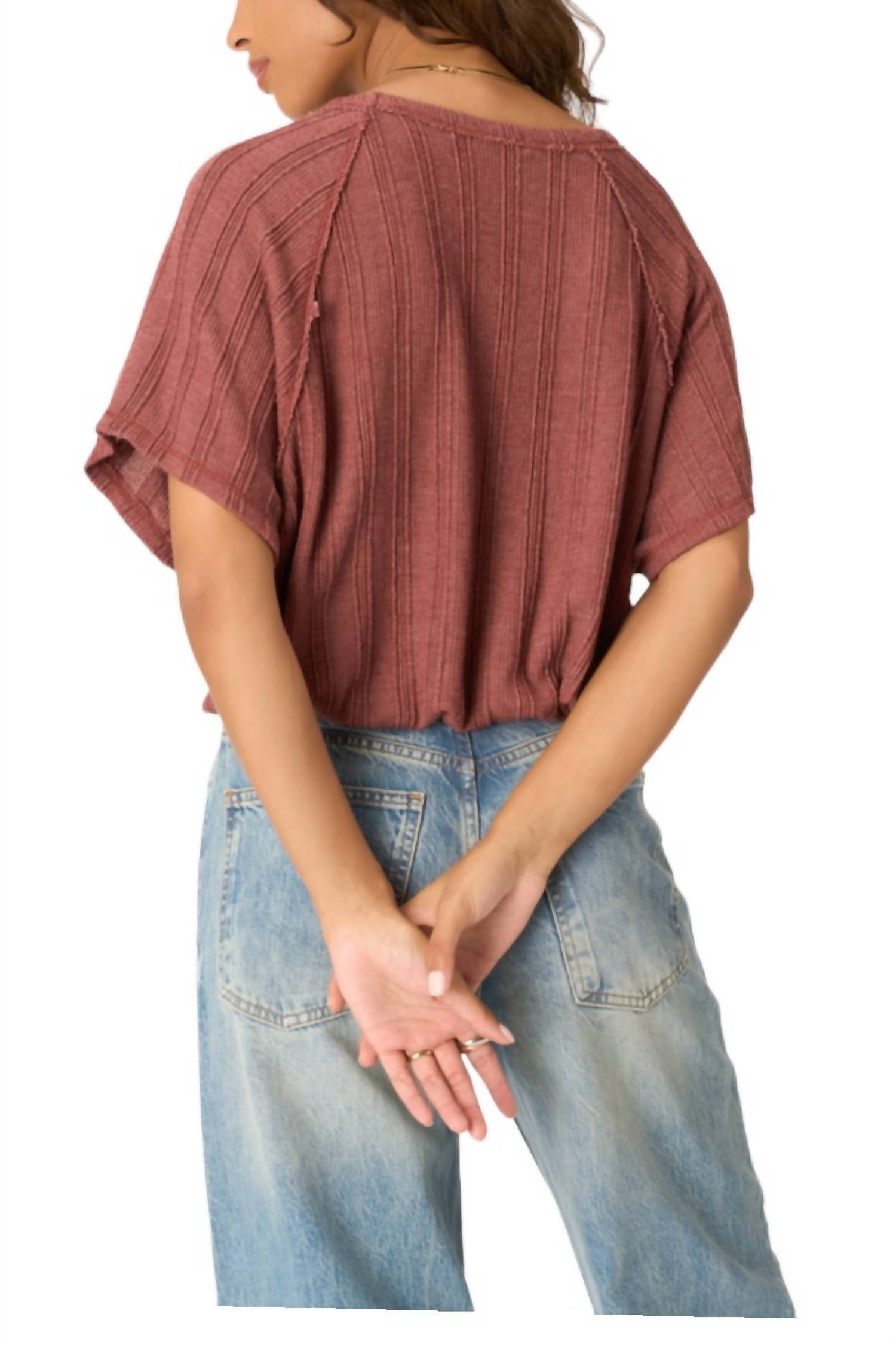 Project Social T - Paola sweater v neck bubble tee