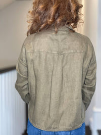 Michael Stars - Gracie Cropped Linen Shirt