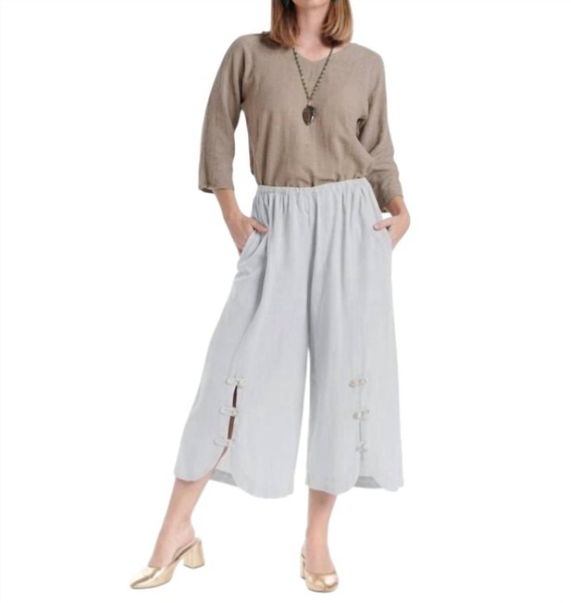 Oh My Gauze! Dotty Wide Leg Pant in snow - women's pants