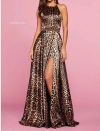 Sherri Hill - Satin Halter Gown