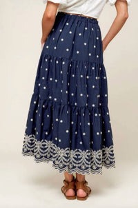 Flying Tomato - Bebe Alert Woven Midi Skirt