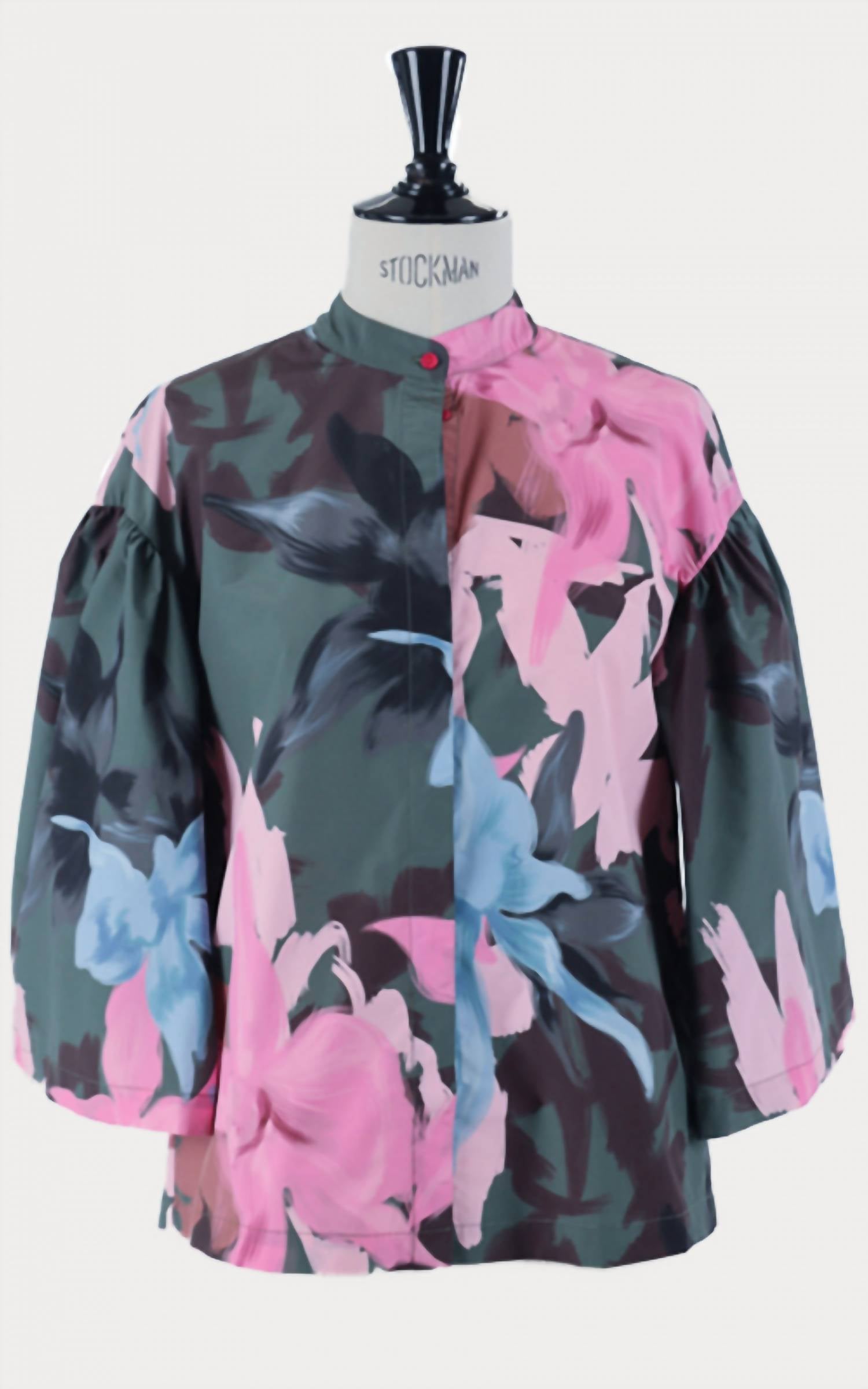 Psophia - Puff Sleeves Floral Blouse