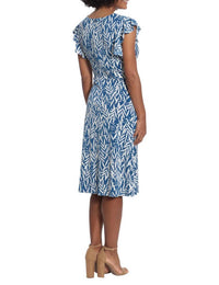 London Times - Gabrielle Leaf Print Dress