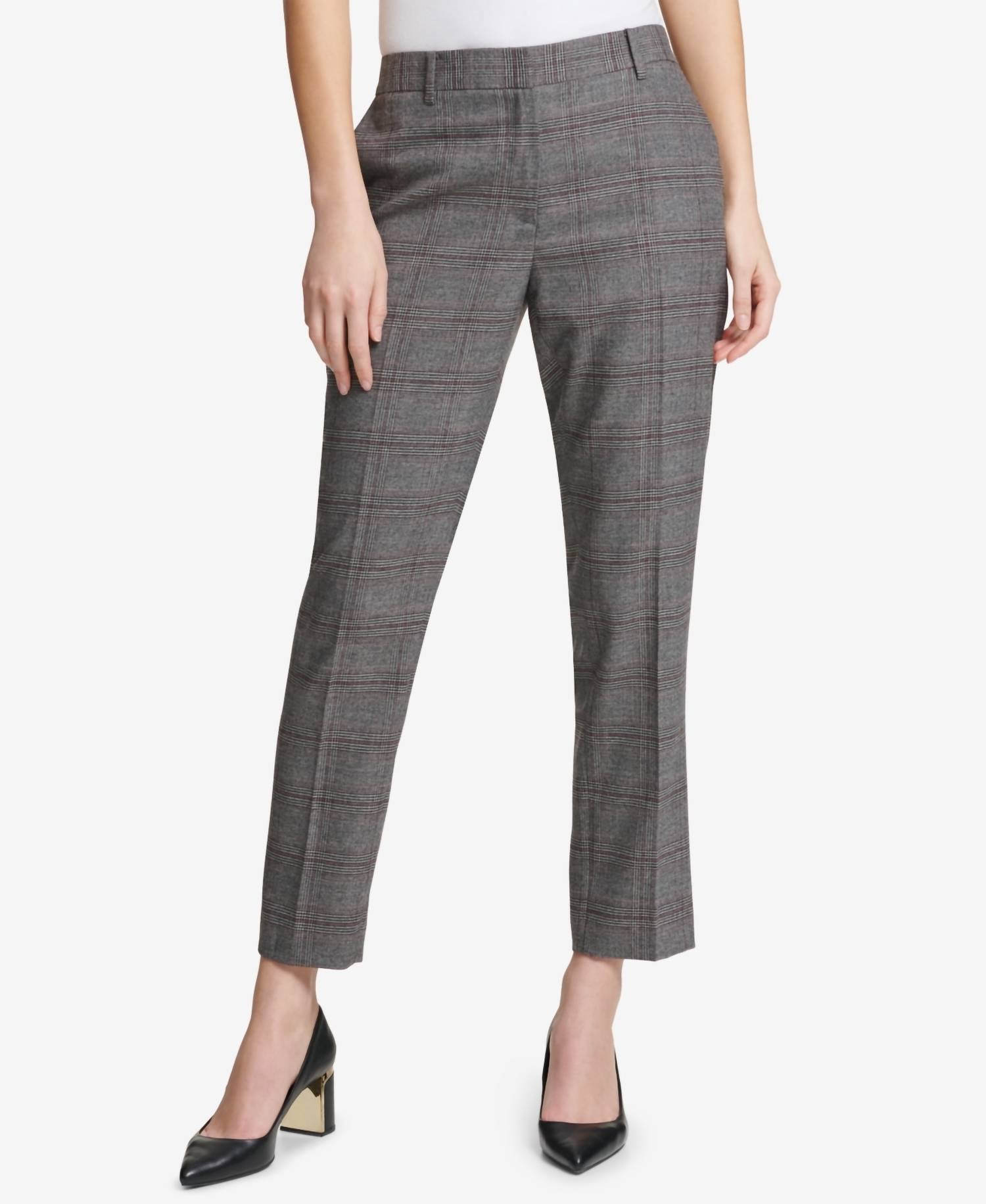 Dkny - Women's Essex Plaid Ankle Pants