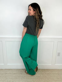 Mary Square - High-rise Rayon Wide Leg Pants
