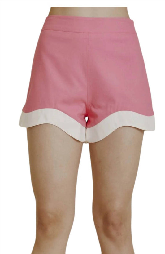 Aureum - Linen Wave Hem Shorts