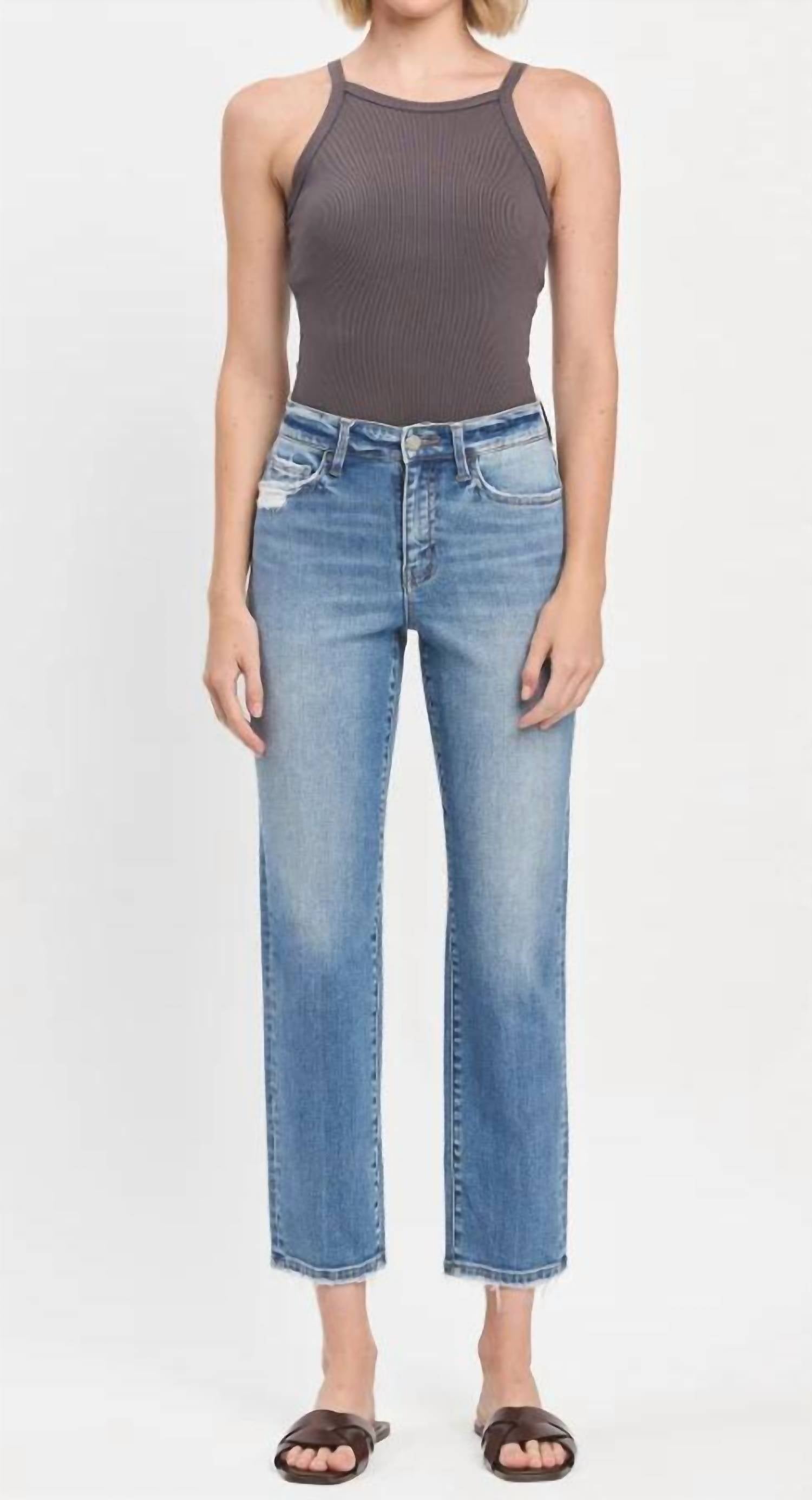 Vervet By Flying Monkey - High Rise Tapered Straight Leg Jean