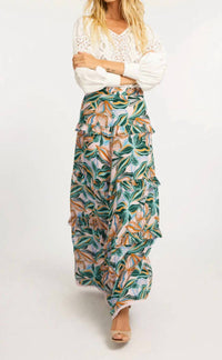 Caballero - Pierra Sea Leaves Maxi Skirt