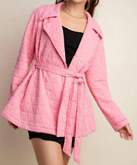 Kori - Quilted Jacket With Tie Waist