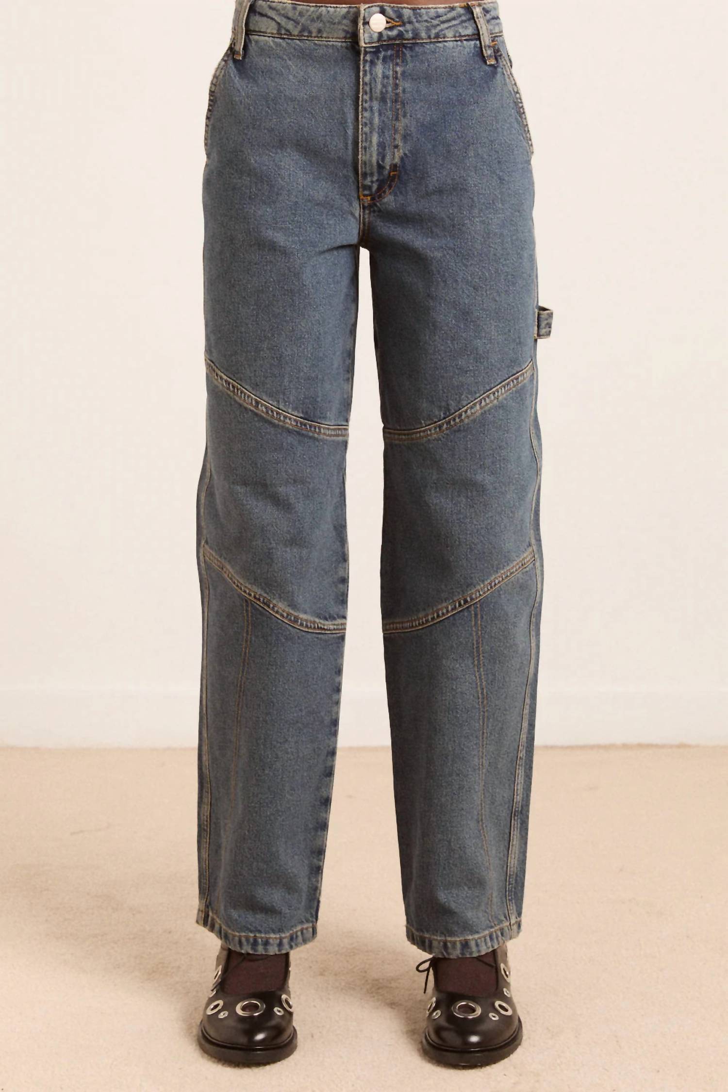 Damson Madder - Drew Mid-rise Wash Jeans
