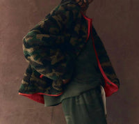 The Great. - Reversible Plush Bomber Jacket
