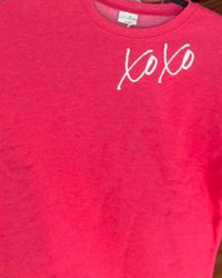 Oat Collective Women's Xoxo Graphic Sweatshirt in red - women's top