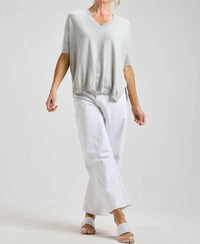 Zaket & Plover - Short Sleeved V-neck Sweater
