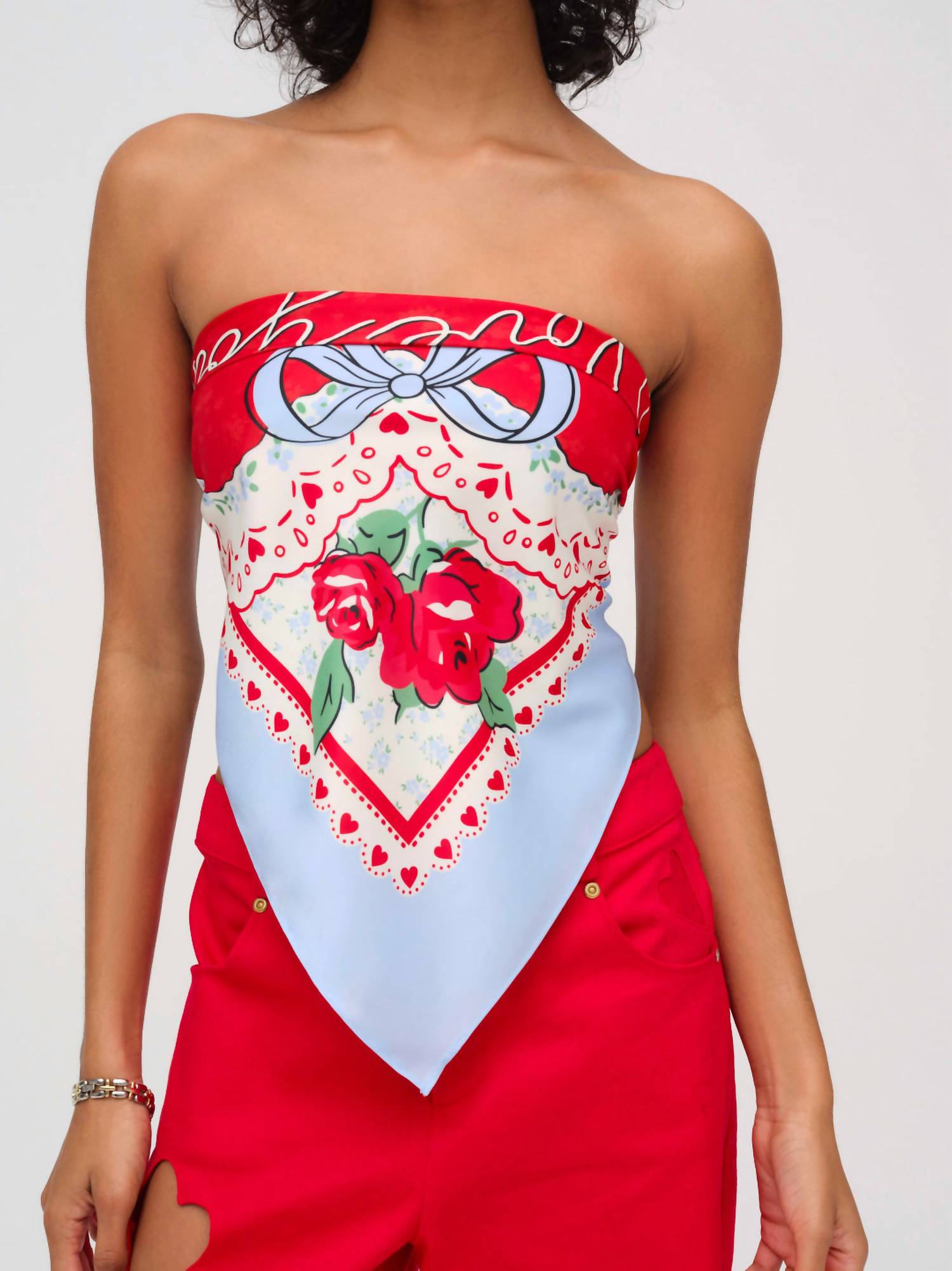 For Love & Lemons - I Love You Scarf Top