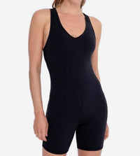 Green-Racerback V Neck Shortsie