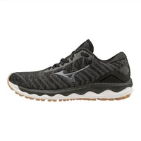 MIZUNO Women's Wavesky Waveknit 4 Running Shoes in dark shadow - women's shoe - detail view