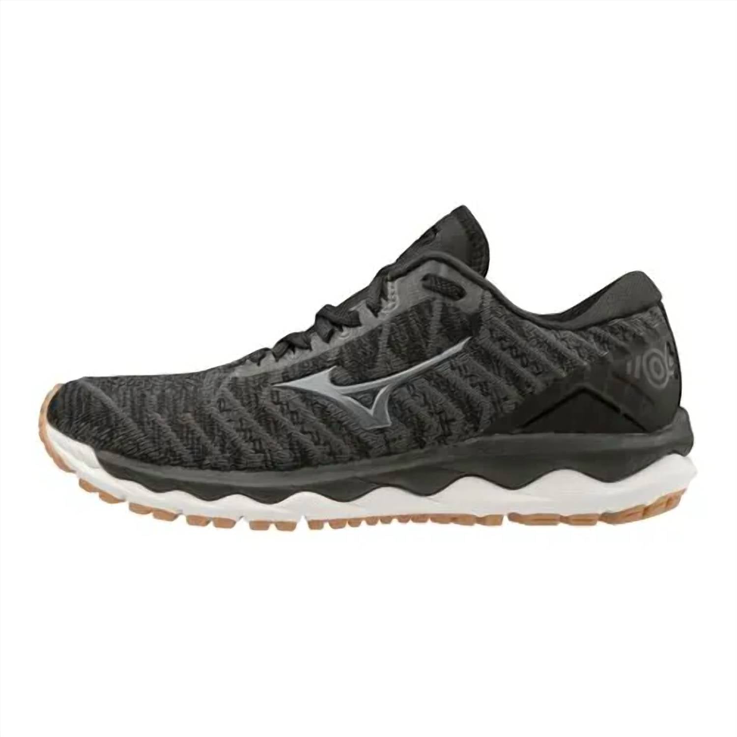 MIZUNO Women's Wavesky Waveknit 4 Running Shoes in dark shadow - women's shoe - detail view