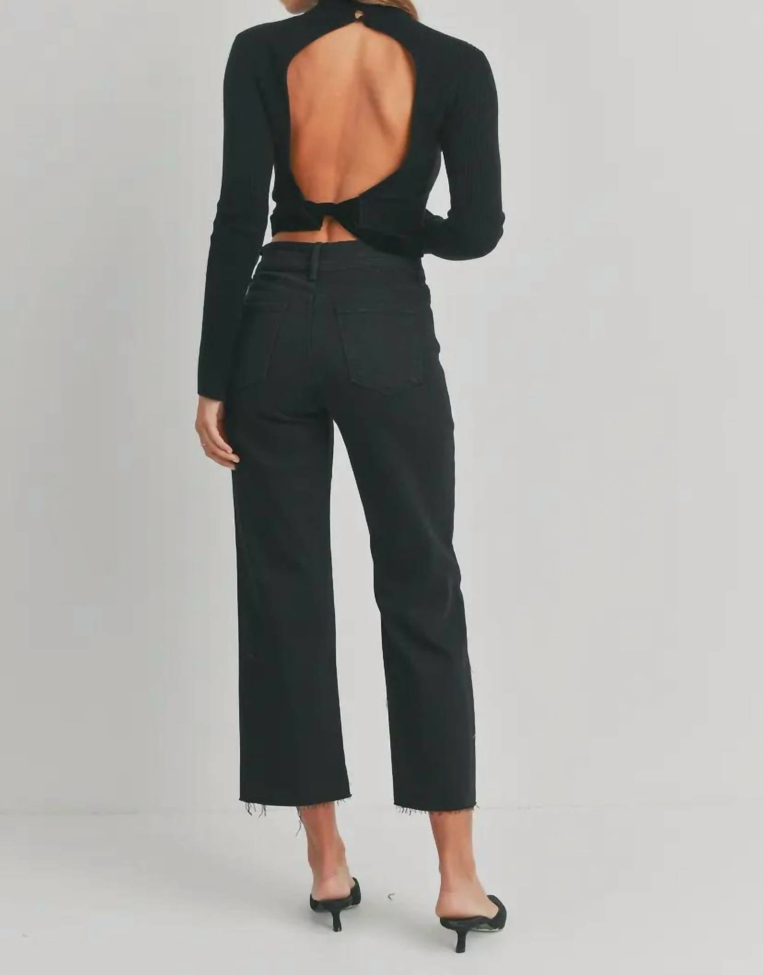Just Black Denim - High Rise Wide Leg Utility Pocket Jean