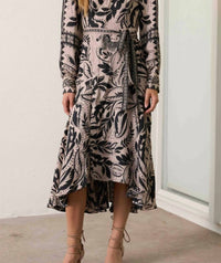 CABALLERO Moon Maxi Reversible Dress in zebra fern - women's dress - alternate view