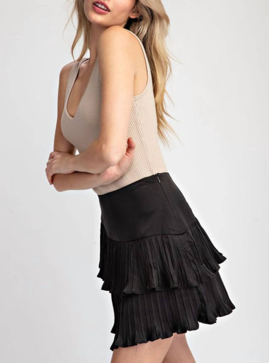 Ee:Some - Ruffle Mini Skirt
