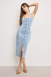 Good American - Button Front Midi Dress