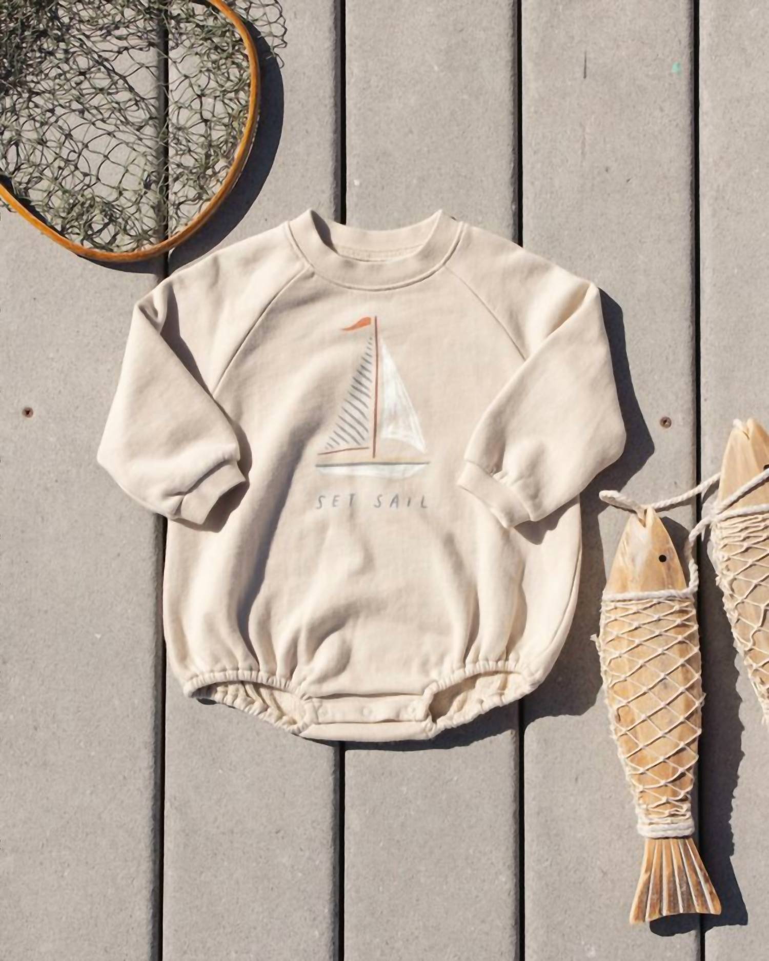 Rylee + Cru - Baby Girls Crewneck Romper
