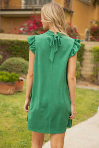 Voy - Walk On Water Ruffle Sleeve Dress