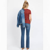 Threads 4 Thought - Cecilia Feather Rib Ruched Tee