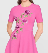 THEIA Petunia Knit Midi Dress in sunlit pink - women's dress - view 4