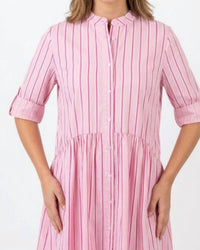 Thml - Striped Button Up Dress