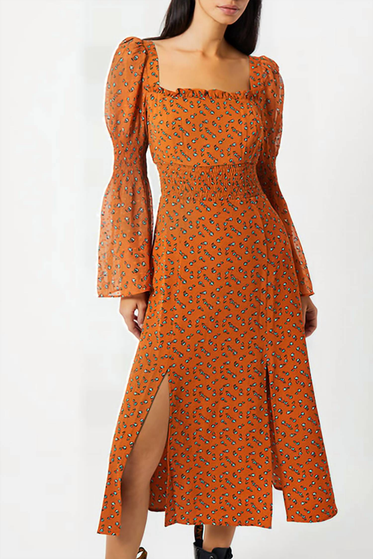 French Connection - Francine Callie Smock Midi Dress
