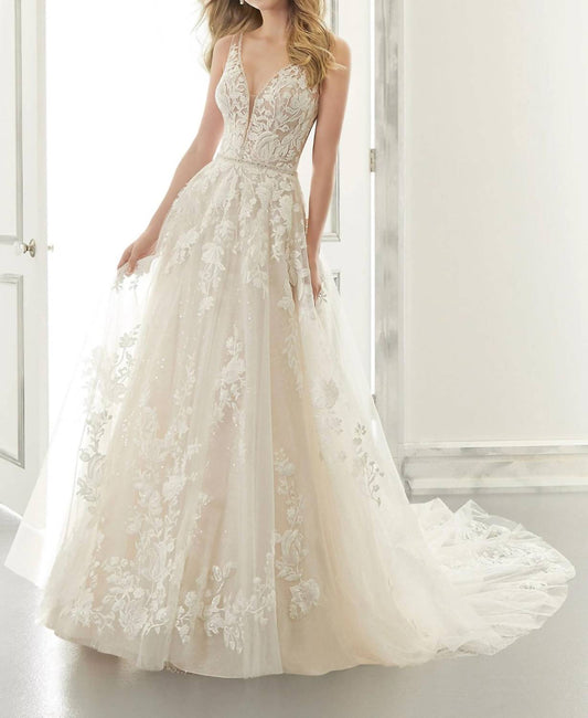 Morilee - Ana Plunging Neckline Wedding Dress