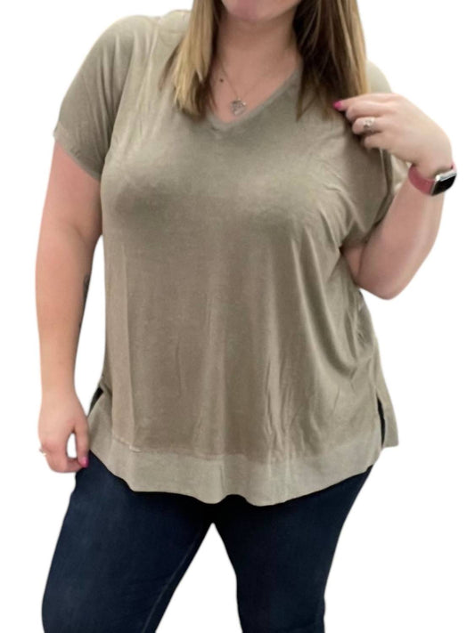 Kori - Washed Knit Tunic Top